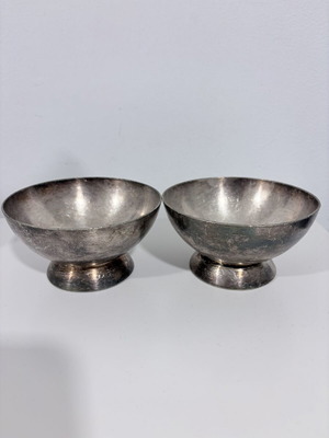 Set of vintage silver-plated brass bowls Elkington & Co