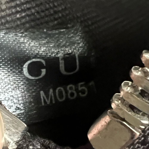 Gucci GG Supreme Monogram Textured Calfskin Retro Interlocking G Belt Bag black