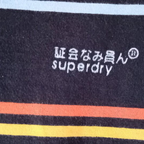 Superdry Striped Men's Polo T-Shirt L/XL Like New