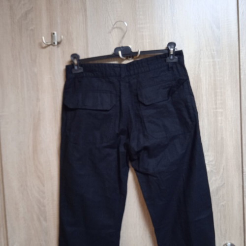 TEX pants like new, size 40, black linen-cotton blend