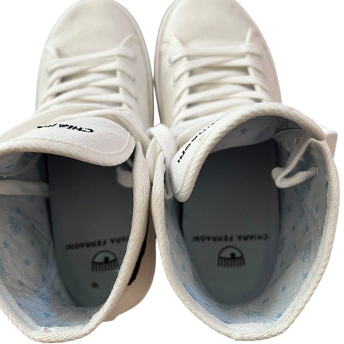 Chiara Ferragni women's white sneakers like new, size EU37