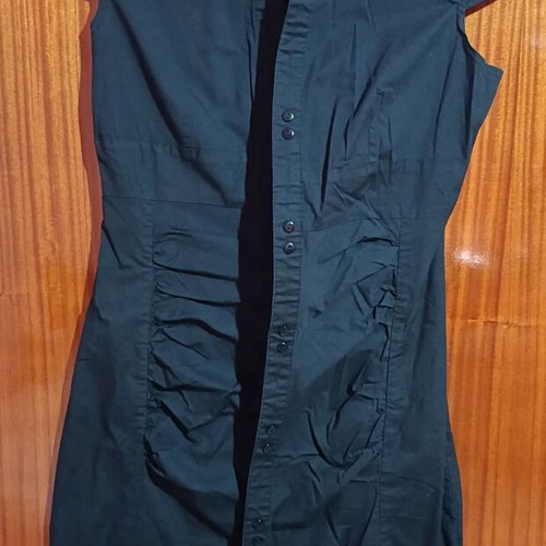 La Redoute black midi dress-shirt XS used, cotton with stretch