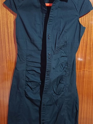 La Redoute black midi dress-shirt XS used, cotton with stretch