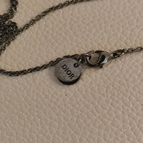 Dior vintage unisex long necklace like new, anthracite metal
