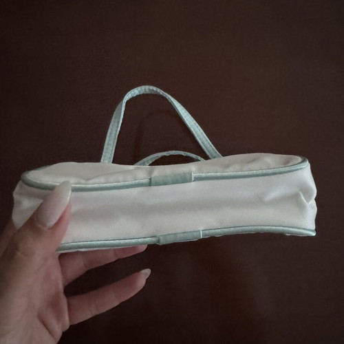Dior Beauty white cosmetic bag with blue details new