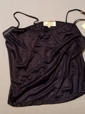 Dorothy Calvin Ray women's dark blue transparent top XL