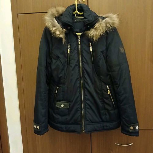 Zac&Zoe blue jacket like new, size 38/M, waterproof with fur