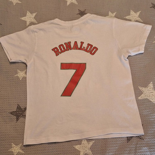 Makó T-shirt like new, white with Ronaldo print and number 7