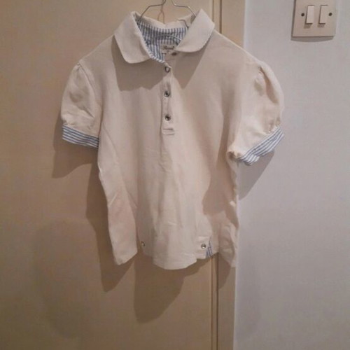 Rococo polo μπλούζα σαν καινούργιο, άσπρο, μέγεθος S