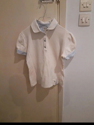 Rococo polo μπλούζα σαν καινούργιο, άσπρο, μέγεθος S