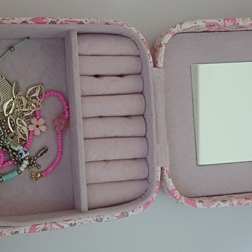 Jewelry lot for little lady with jewelry box, like new, silver bracelet