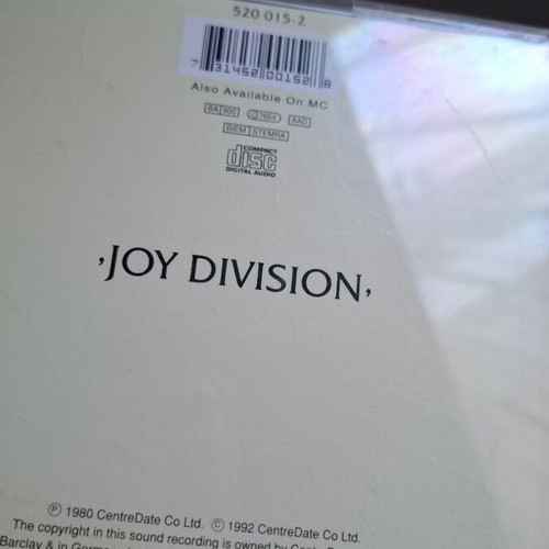 Joy Division Closer CD near mint rock
