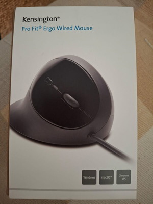 Kensington Pro Fit Ergo Wired Vertical Mouse like new, black
