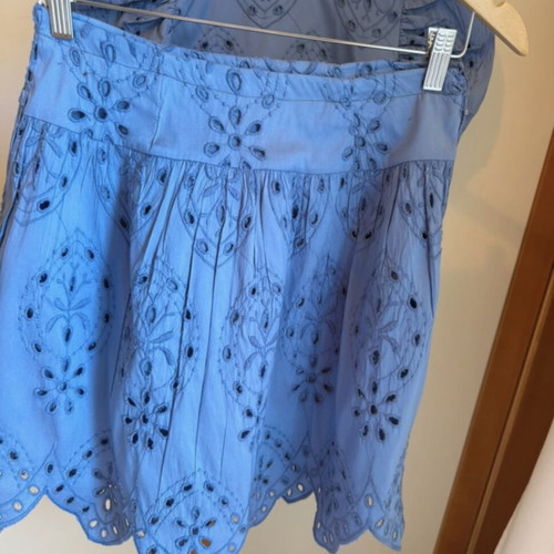 Zara Broderie Aegean Blue Two-Piece Set like new, size small