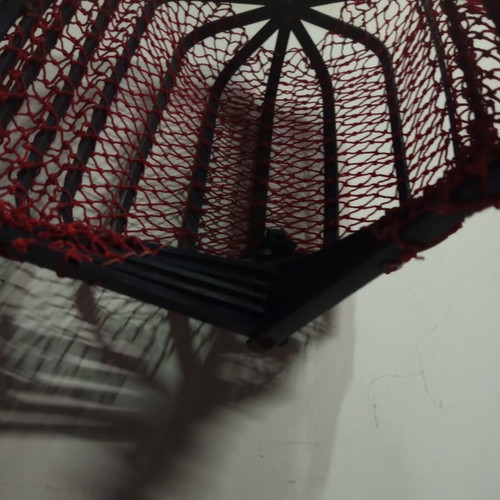 Vintage accordion bag with net used