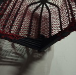 Vintage accordion bag with net used