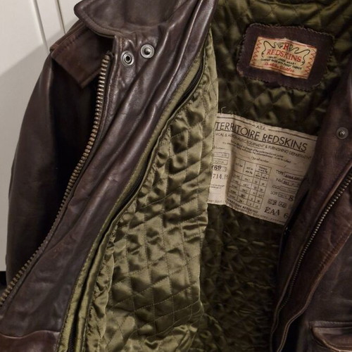 Redskins men's leather jacket vintage XL used, brown