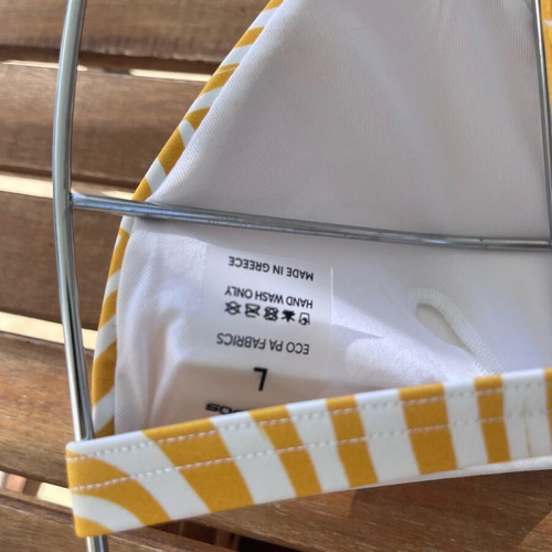 Baroos bikini new, size L, white and yellow