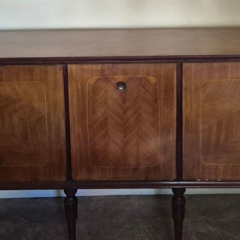 Walnut buffet sideboard vintage 1950s