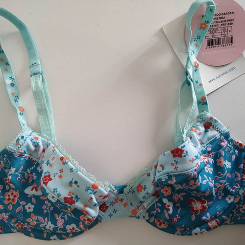 Γυναικείο σουτιέν Noromeo 32B balconette καινούργιο, teal μπλε εκτύπωση