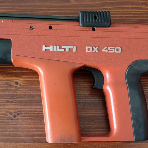 Hilti DX450 nail gun used with consumables