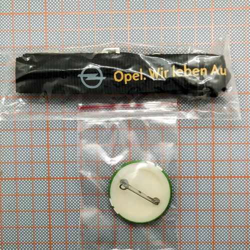 Opel accessories lanyard keychain and badge new