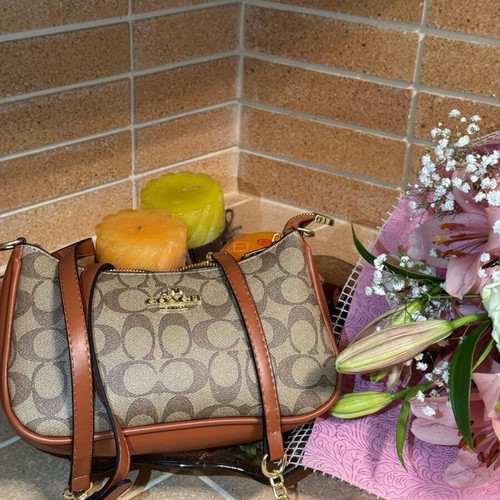 Coach Signature Brown Shoulder Bag used