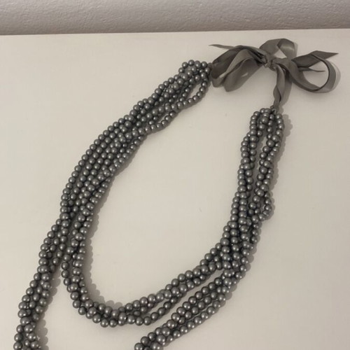 Long double necklace like new, silver