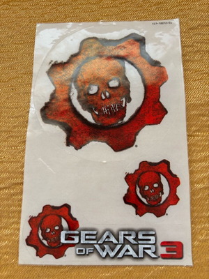 Gears of Wars 3 Xbox официални стикери употребявани