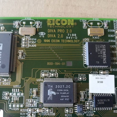 Eicon Diva Pro 2.0 Internal 16-bit ISA ISDN Modem Fax MSN S0 Card like new