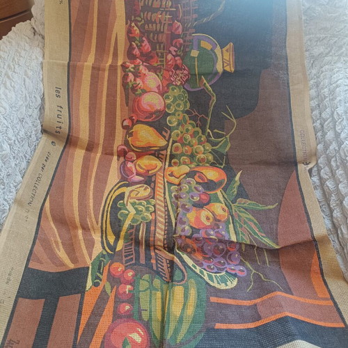 Gobelin needlepoint canvas set used with DMC threads