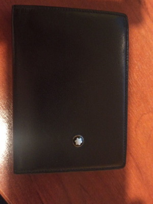 Montblanc Meisterstuck Business Card Holder leather black like new