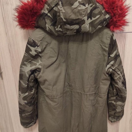 Silia D parka jacket with burgundy fur lining, XL