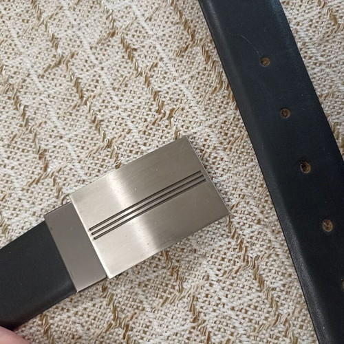 Men's reversible belt black and brown with aluminum buckle, like new, 110cm