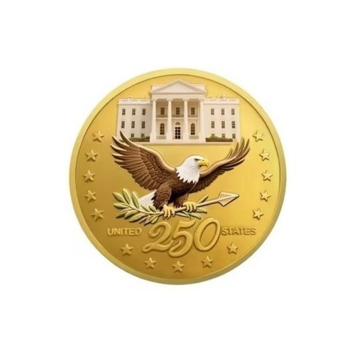 Commemorative Coin 250th Anniversary United States Replica Bell and Capitol