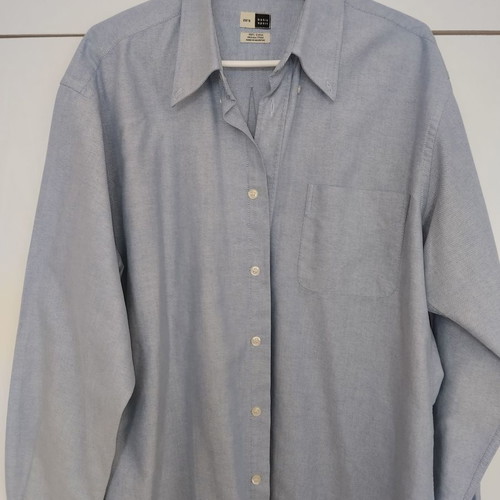 Zara men's shirt blue basic sport 100% cotton like new, size XL