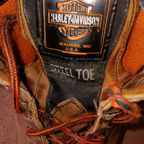 Harley Davidson boots used, brown leather, size 38