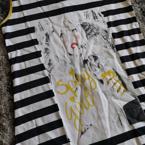 Evita children's dress new, black and yellow, age 12