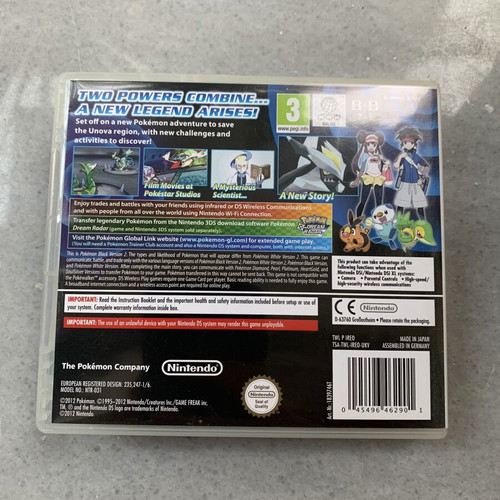 Pokemon Black Version 2 Nintendo DS game used, authentic