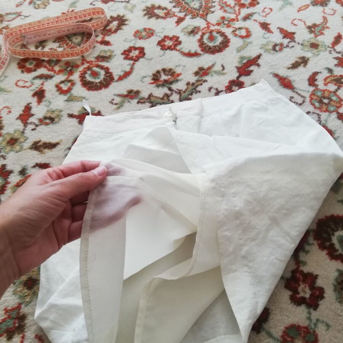 Anel linen mini skirt used, white, size S