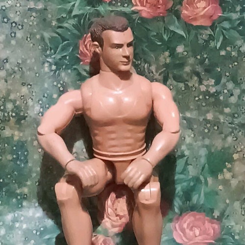 Plastic doll with movable limbs used