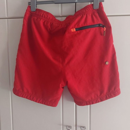 Superdry swim shorts size S like new, red, elastic waist