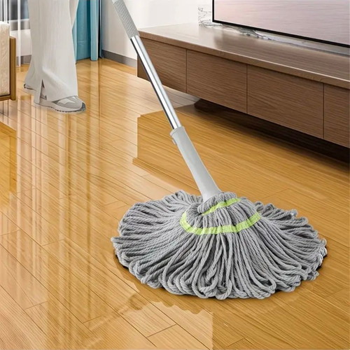 Mop with self-wringing mechanism, new, microfiber, 106.5 cm