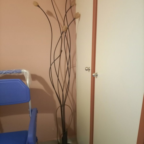 Floor lamp used, iron, dark color, height about 1.60 m