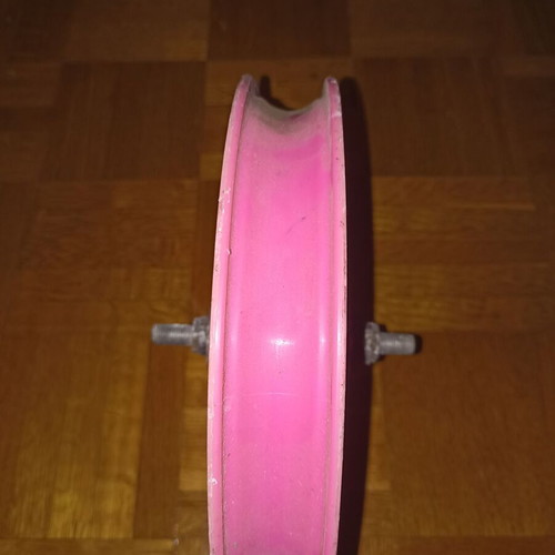 Front 12-inch plastic pink bicycle rim used Italian brand