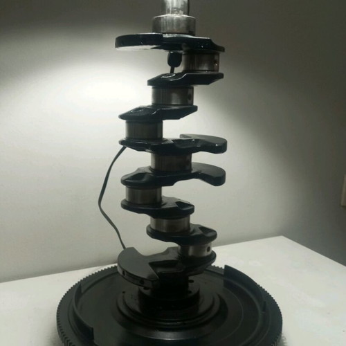 Floor lamp handmade from car crankshaft, new