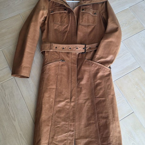 Maurices leather coat like new, brown, size XS