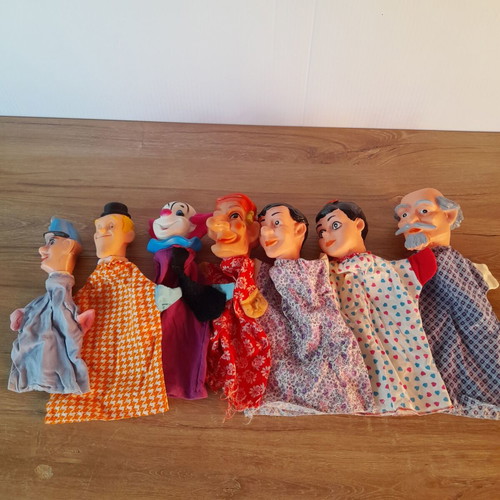 Puppet theater dolls used, set of 7, rare from the '80s