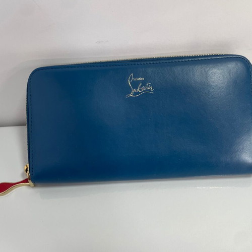Christian Louboutin leather wallet used, blue