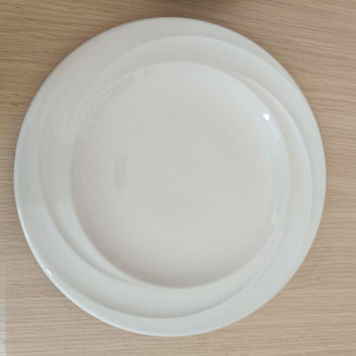 Churchill serving platters set of 5 used, 32 cm diameter, white porcelain